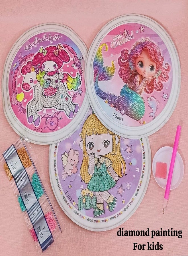 Tera13 TERA 13 Diamond Painting Kits for Kids Arts and Crafts for Kids (4 pcs) Diamond Painting Kits DIY Diamond Painting Craft Kits for Kids Art and Craft Kit for Girls Gift for Girls Craft Kit-Multi design - Image 4